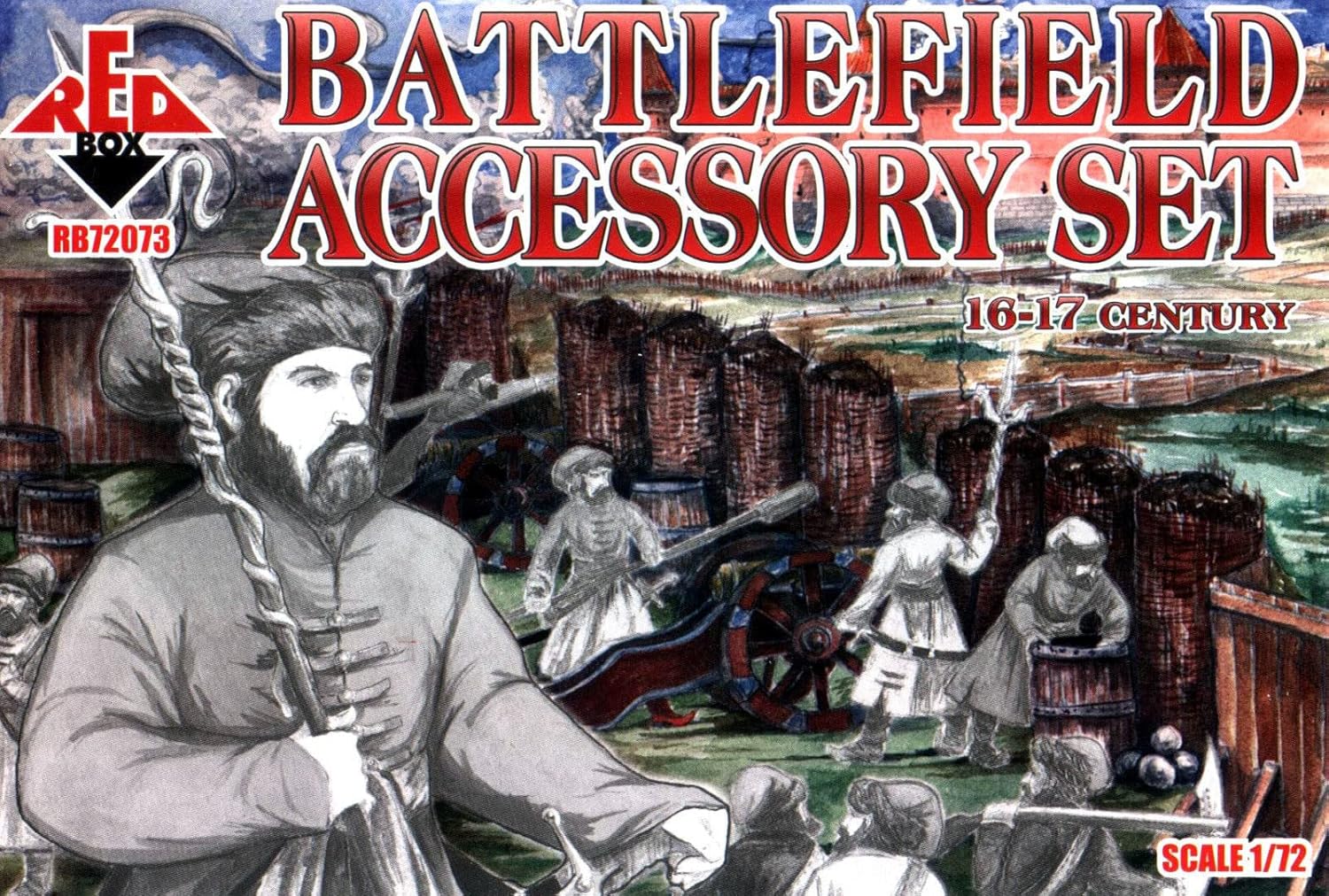 Red Box 72073-1/72 - Battlefield Accessory Set, 16-17th Century Plastic Kit
