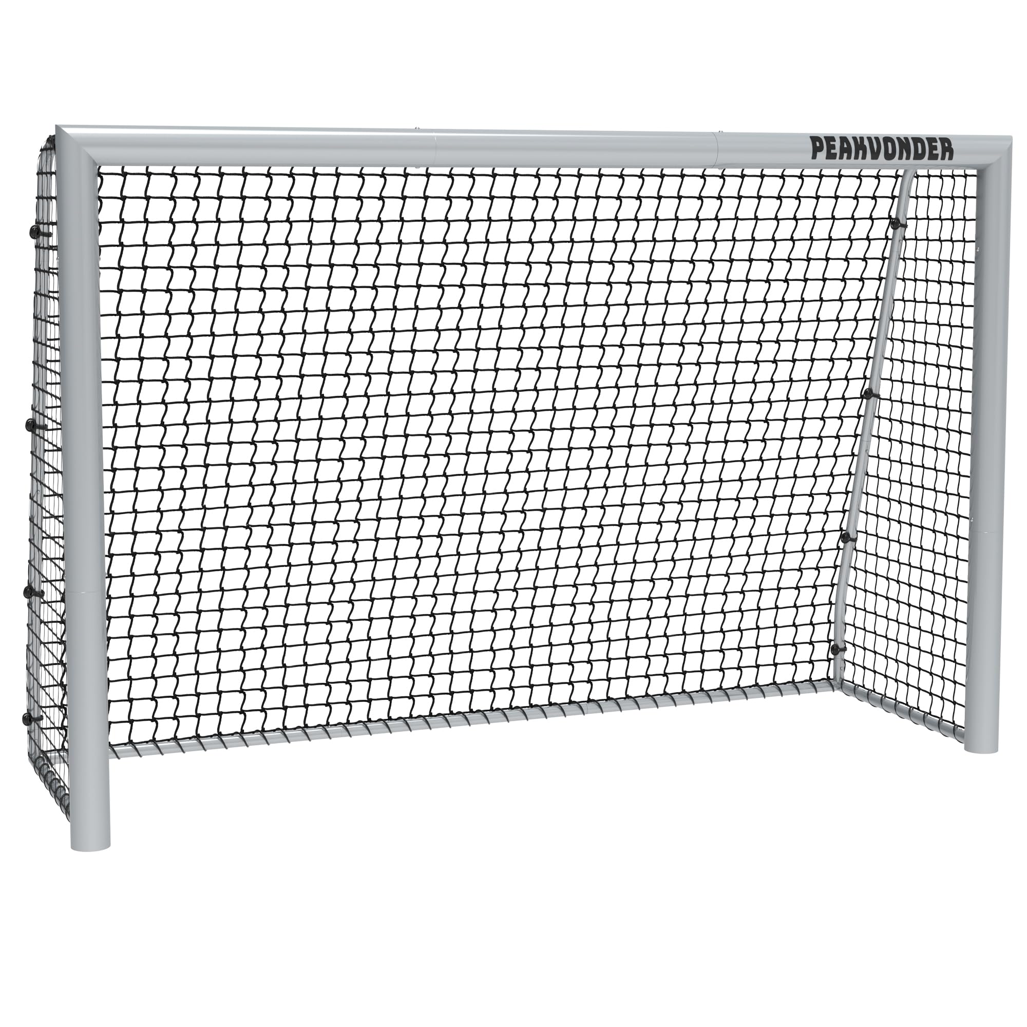 PEAKONDER 8/10/12ft Soccer Net for Backyard, 50 lbs Heavy Duty Soccer Goal for Kids and Teens, 60mm Weatherproof Galvanized Steel Frame with 33-Ply High-Impact Netting, Professional Training Equipment