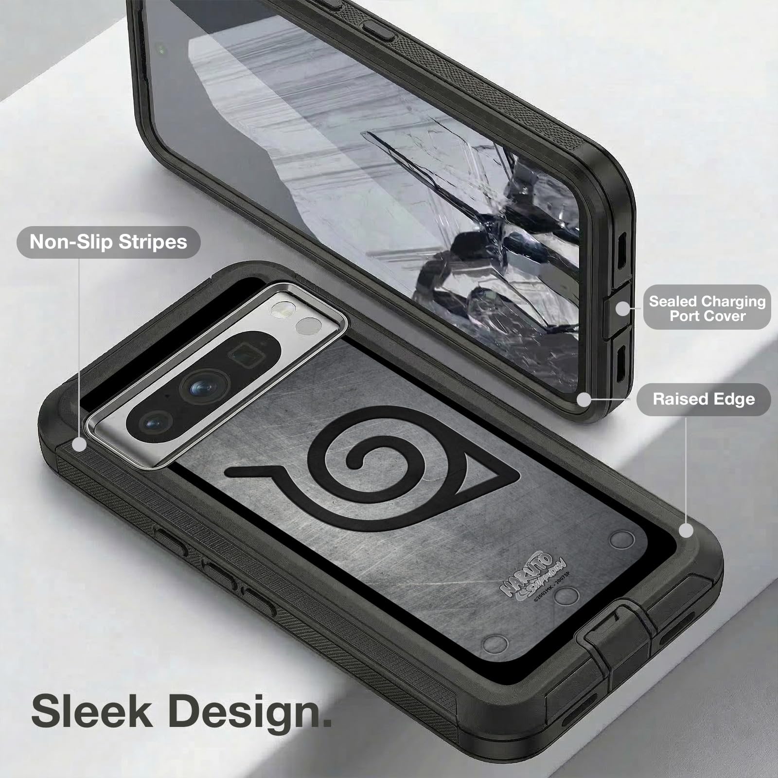 Head Case Designs sous Licence Officielle Naruto Shippuden Bandeau d'Konoha Iconique Étui Antichoc Ultra-Blindé Compatible avec Google Pixel 8 Pro