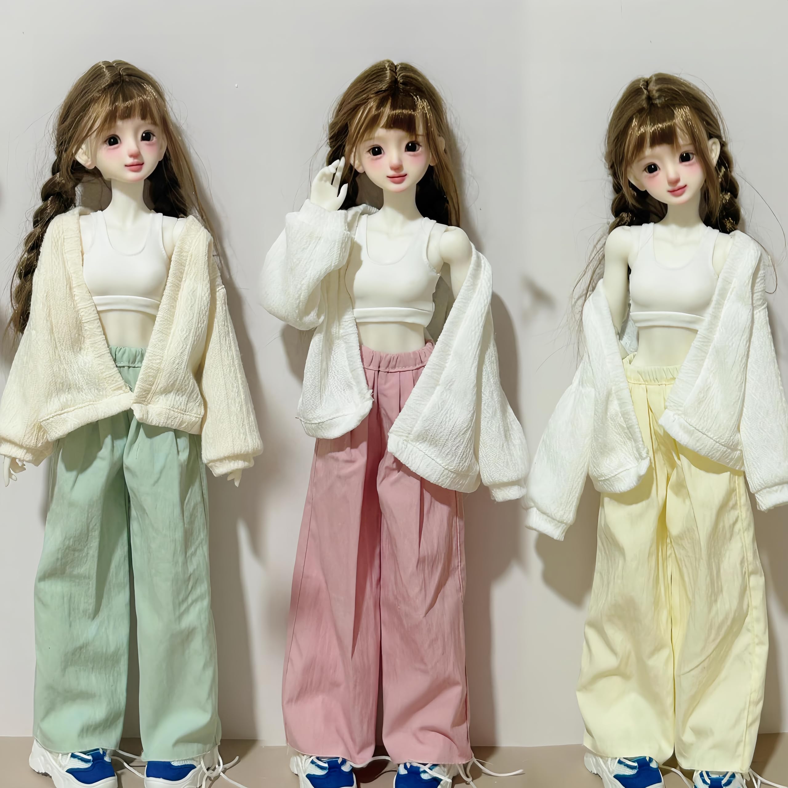Set di vestiti per bambole BJD da 1/4 con giuntura sferica, fatti a mano, alla moda, adatti per bambole da 40,6 a 45,7 cm (18#)