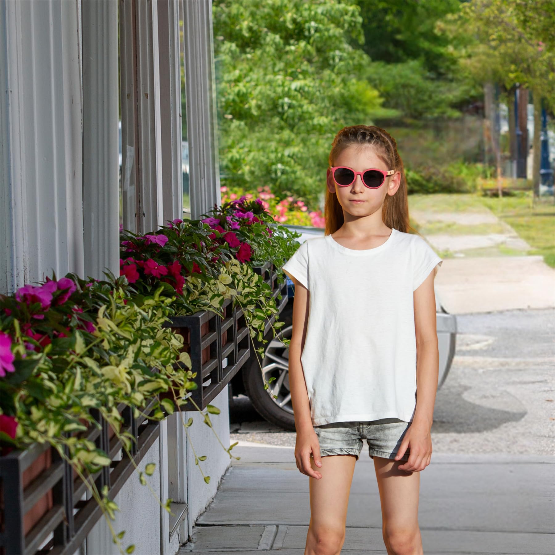 Confezione da 3 magliette unisex per bambini, girocollo, a maniche corte, casual, tinta unita, morbide, per ragazzi e ragazze, Viola, 11-12 Anni