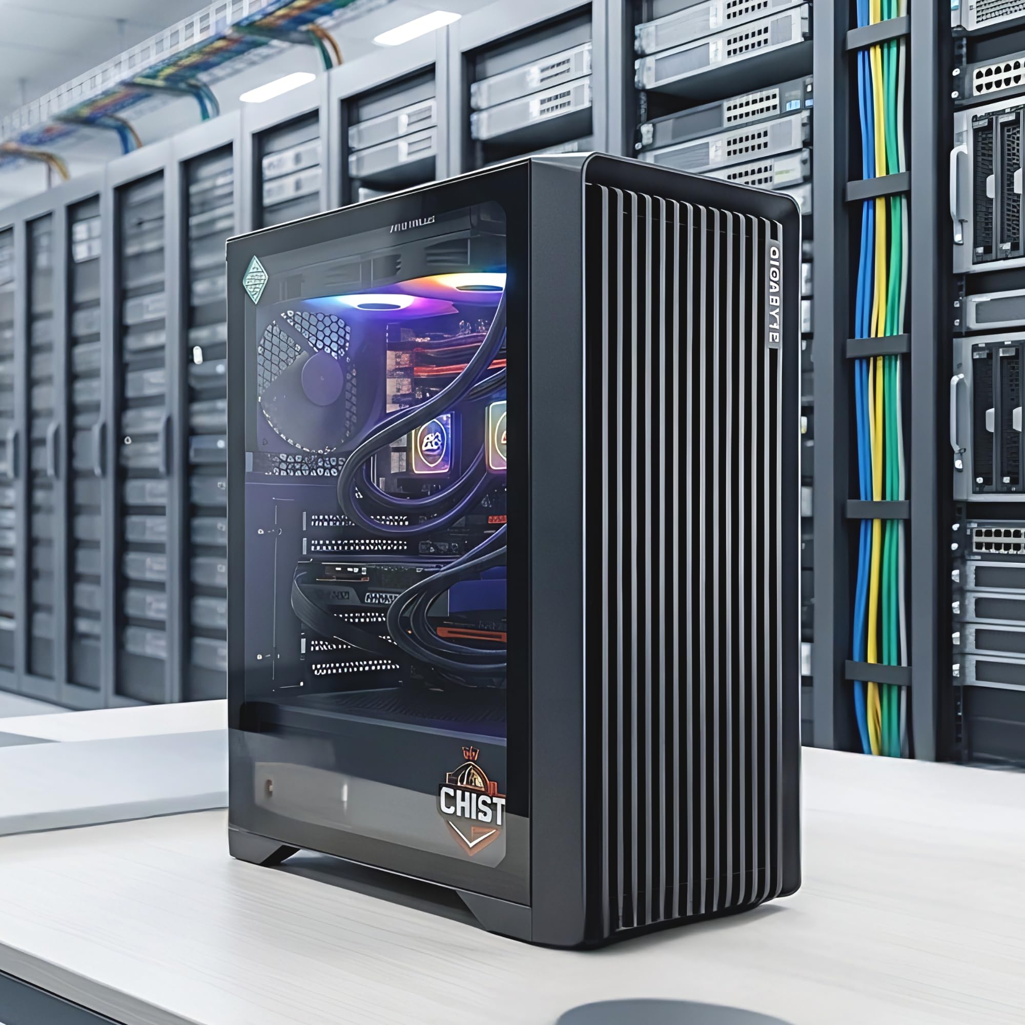 CHIST Server D40 PRO, Dual Xeon E5 2673 V4, 40 Core 80 Threads, 1TB NVMe SSD, 64GB DDR4 RAM, Dual Liquid Cooler, Dual Giga LAN, 850 80+ Gold PSU, Windows 10 Pro (RTX A2000 ADA 16GB DDR6)-image-34