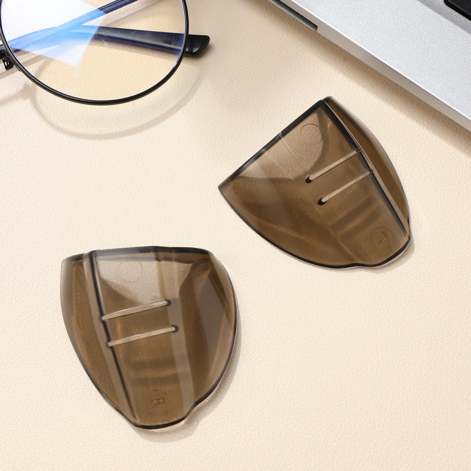 SEWACC 2Paires Protection pour Lunettes Latérales Amovibles Tpu pour Lunettes de Sécurité Protection les Éclaboussures Confortables et Légères Marron Foncé