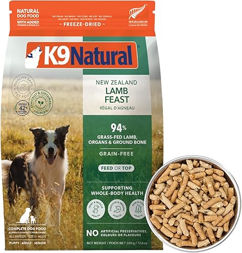 K9 Natural Canine Natural Alimento liofilizado para mascotas, 1.1 libra, cordero