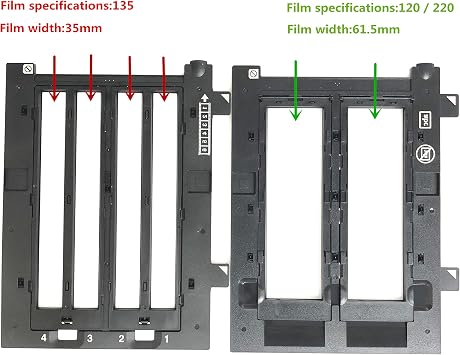 120/220 & 135 Scanner Medium Format Film Strip Holder Negative Positive Photo Holder Compatible with Epson Perfection V700 V750 V800 V850 GT-X900 GT-X970 GT-X980