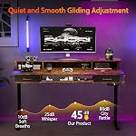 WALKINGDESK 63x24 Inches Electric Standing Desk with Keyboard Tray, Height Adjustable Stand up Desk with 2 Drawers, Ergonomic Sit to Stand Desk with Storage Monitor Stand, Computer Table, Rustic Brown