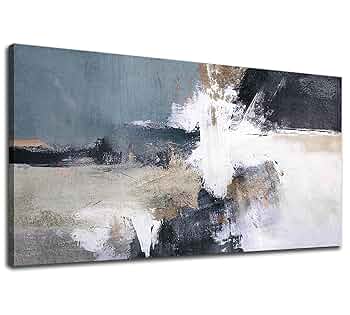 Amazon.co.jp: tigeridge 抽象ウォールアートプリント - グレー