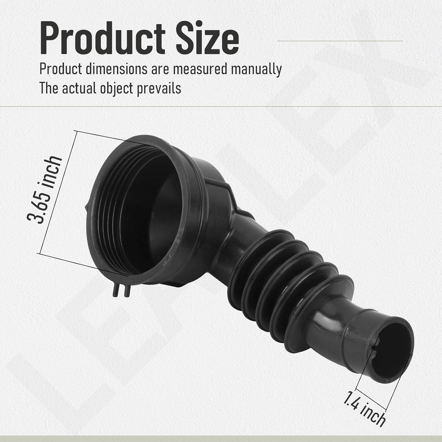 WPW10467168 Stretch Corrugated Drain Pump Hose Compatible with Wh-irlpool Washing Machine, Fits W10467168 W10241029 Leak Resistant Stretchable Drain Pump Connector Hose