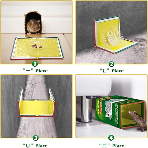 Miniatura 7 de Trampas de pegamento para ratones, trampas de pegamento para ratas, paquete de 6 trampas de adherencia mejorada, para ratones de interior y exterior