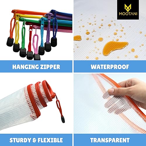 Miniatura 6 de 24 bolsas de malla con cremallera tamaño carta A4 (13.1 x 9.4) pulgadas