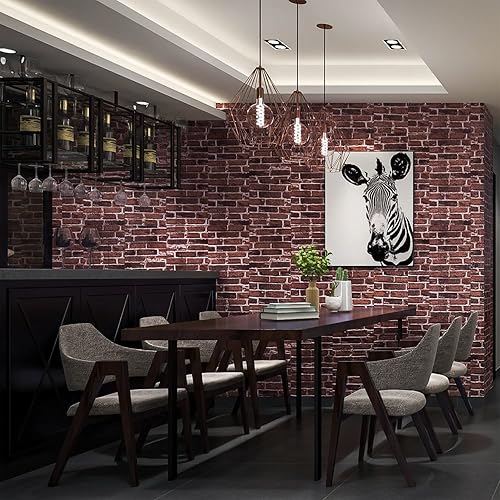 Miniatura 4 de 10 paneles de pared 3D para despegar y pegar, papel tapiz de ladrillo 3D para despegar y pegar, panel de pared de piedra sintética, ladrillo de