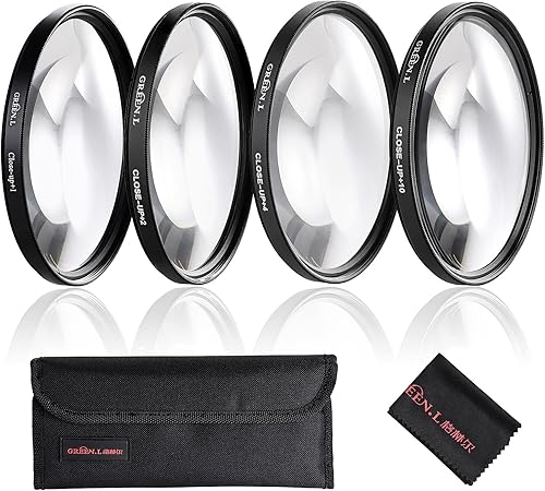 Miniatura 7 de Juego de filtros de primer plano de 2.638 in (+1,+2,+4,+10), filtro macro profesional con bolsa de filtro para lente de cámara