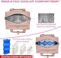 Vista 3 de Bolsa para Extractor de Leche Portátil, Bolsas Enfriadoras de Leche Materna con Compartimento Aislado, Bolsa de Extracción Compatible