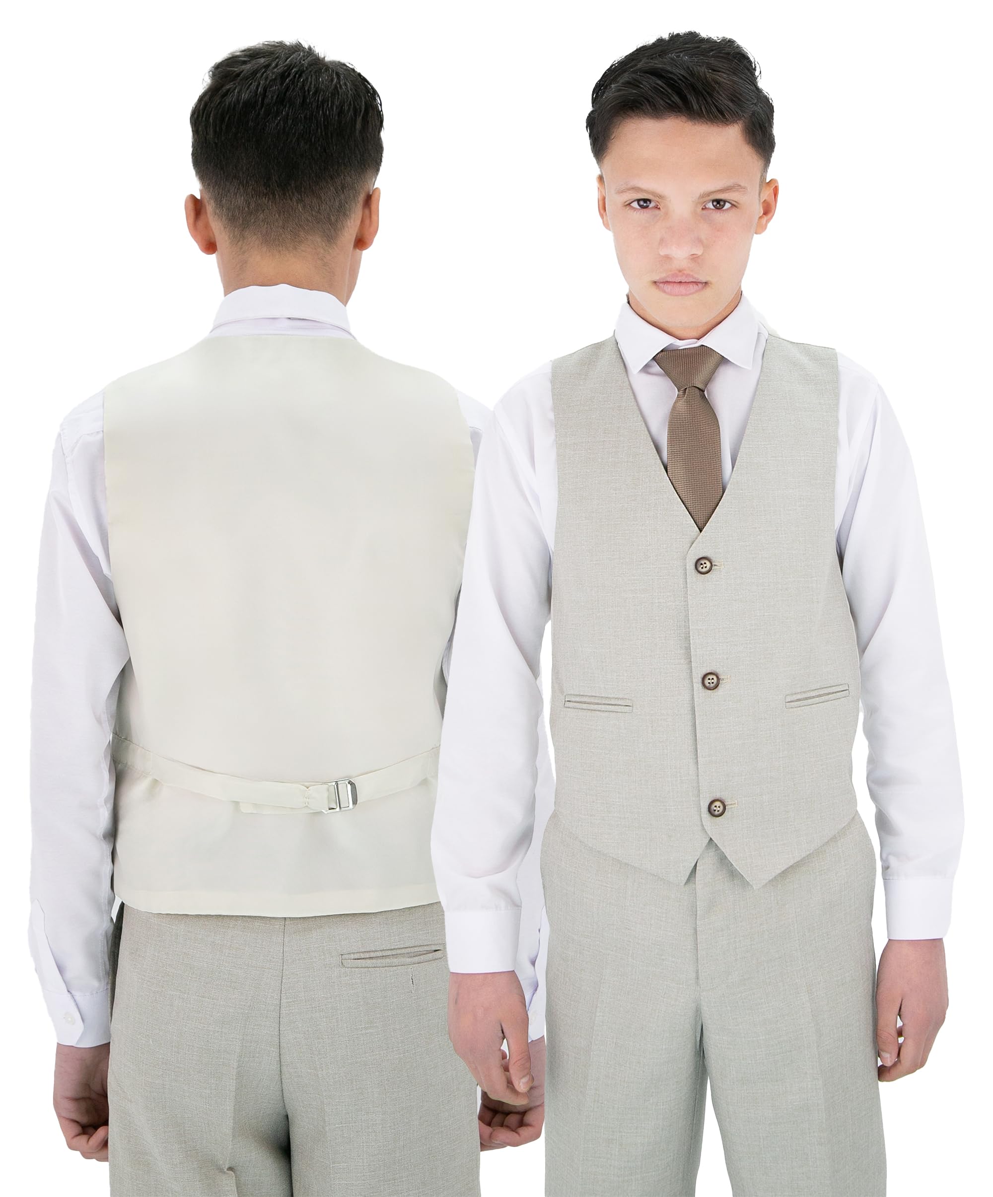 Chłopięcy teksturowany 8-częściowy strój formalny – zestaw slim fit dla Pageboy, na ślub, komunię, wiek 1-16 lat