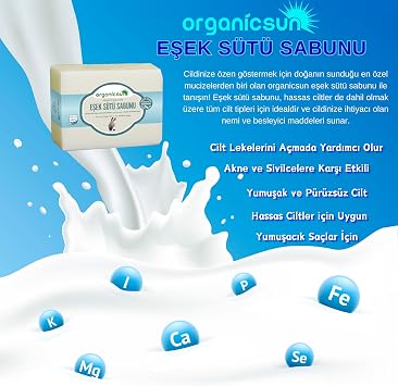 Doğal Eşek Sütü Sabunu 140 Gr 1 Adet Tüm Cilt Tipleri İçin Anti Aging Etkili B ve E Vitaminli