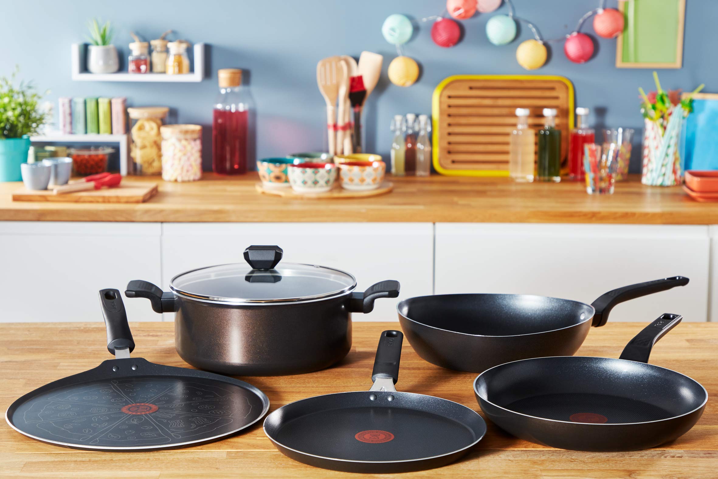 Tefal EASY COOK AND CLEAN - Padella per pancake, 34 cm + splitter per rullo antiaderente compatibile con tutti i fornelli tranne induzione B5549712