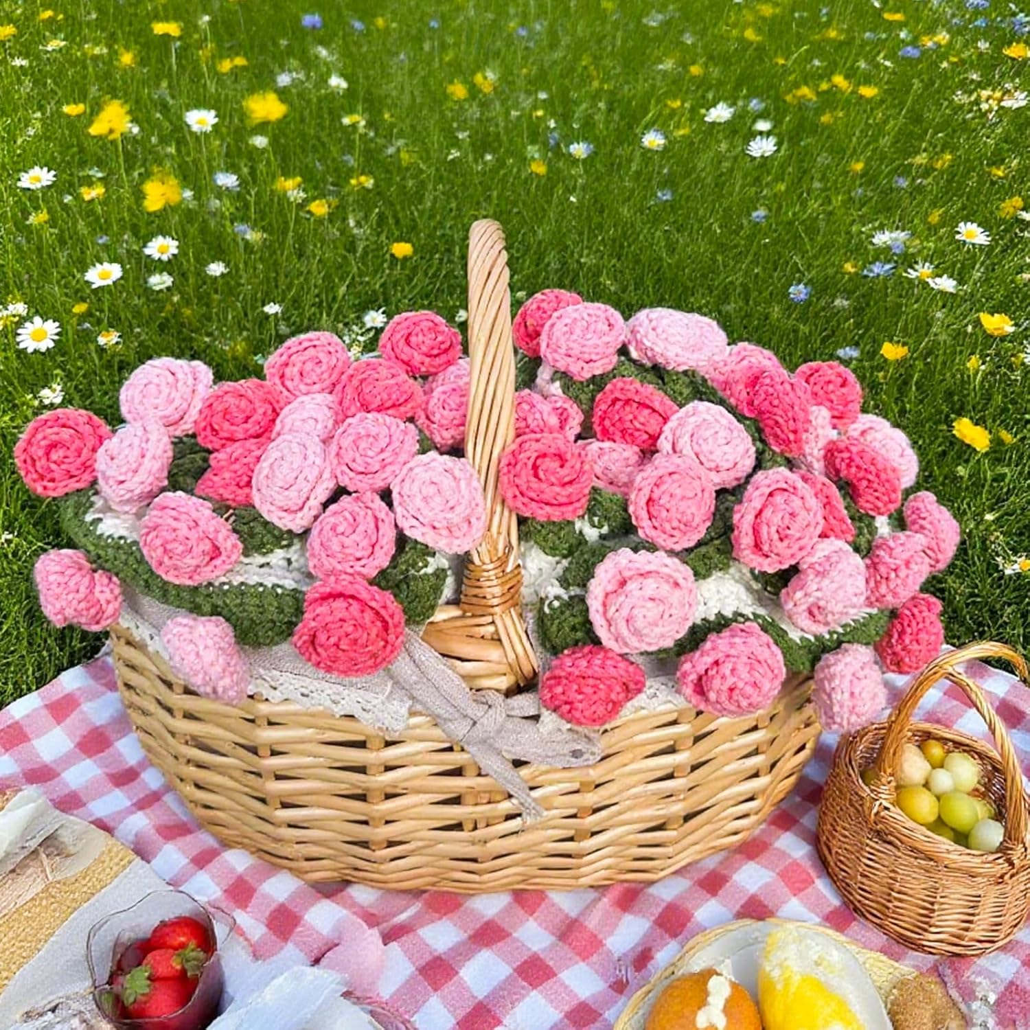 Pink Rose Floral Throw Blanket Finished Product for Mom, Friends, Lover,Wedding,Birthday Gift Blanket 51in - Image 5