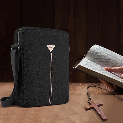 Miniatura 4 de Bolsa cruzada para la Biblia, accesorios bíblicos, funda grande para la Biblia, bolsa cruzada para la Biblia, caja de diario, múltiples bolsillos,