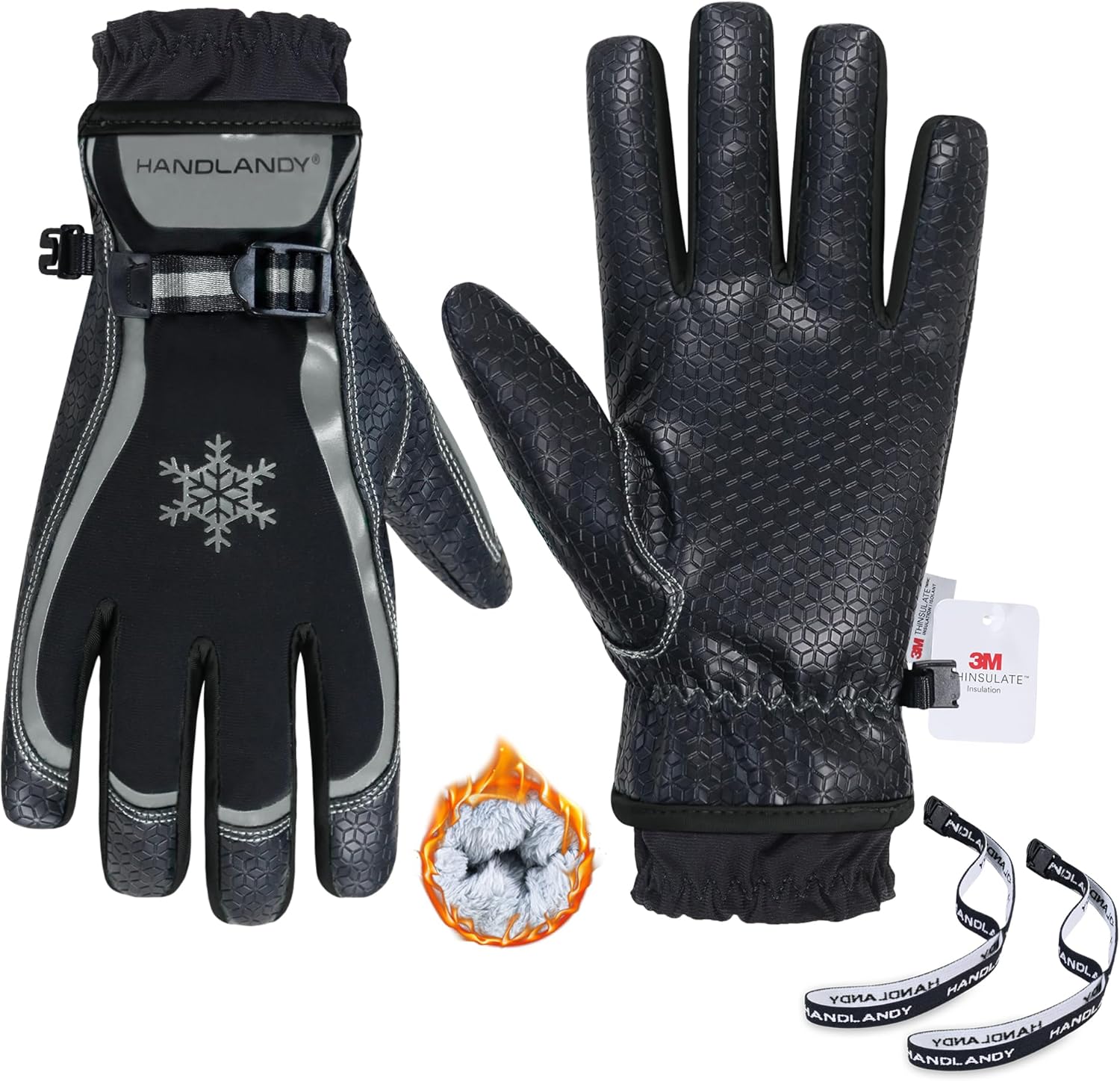HANDLANDY HLDD Winter Work Gloves for Women, Insulated Thermal Working Gloves Touchscreen Warm Gardening Glove