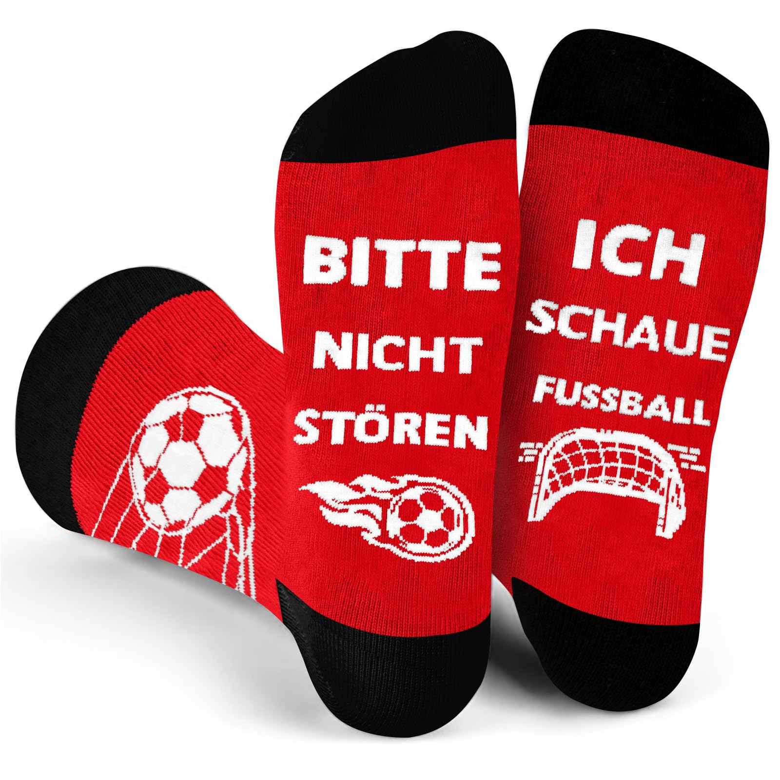 Trustnice Geschenke für Männer Fussball Fanartikel Lustige Socken mit Spruch Bitte Nicht Stören Ich Schaue Fußball - Fussball Geschenke Jungen Kinder Damen Herren Geburtstagsgeschenk Fussball Socken
