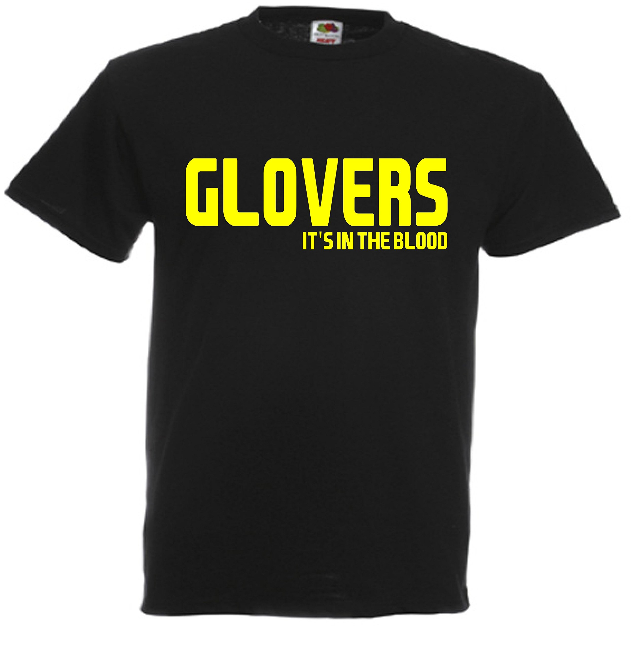 Allabouttheprint Men's Black Glovers It's In The Blood Yeovil Town Football Gift T-Shirt Idea Fc Present Top J58 (Adult Medium)