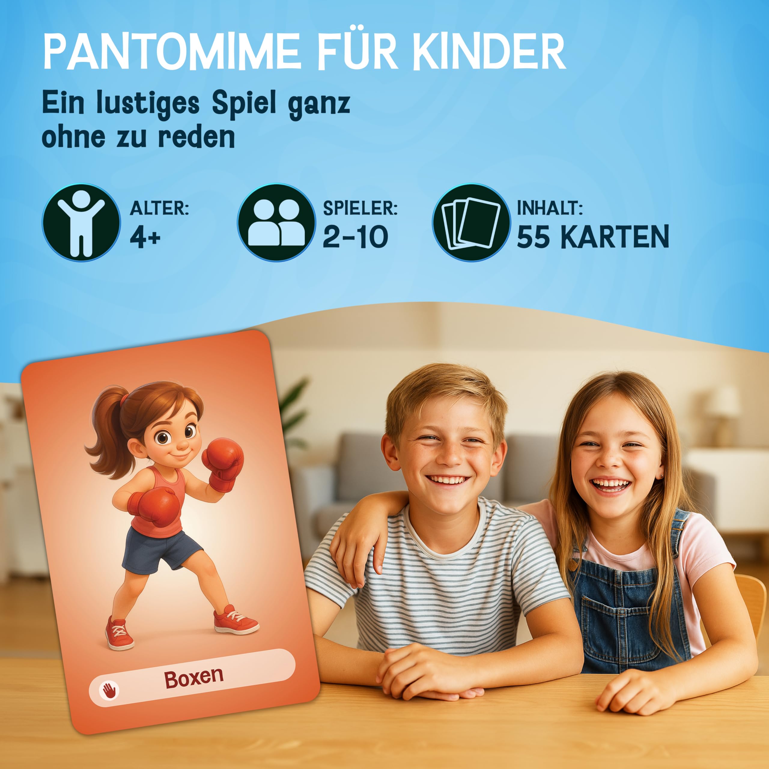 LIKARTO Pantomime Game for Children, Fun Family Guessing Game, for Outdoors and Indoors, Gift Idea for Girls and Boys, for Ages 4, 5, 6, 7, 8, 9 Years Old (English Language Not Guaranteed) - 3