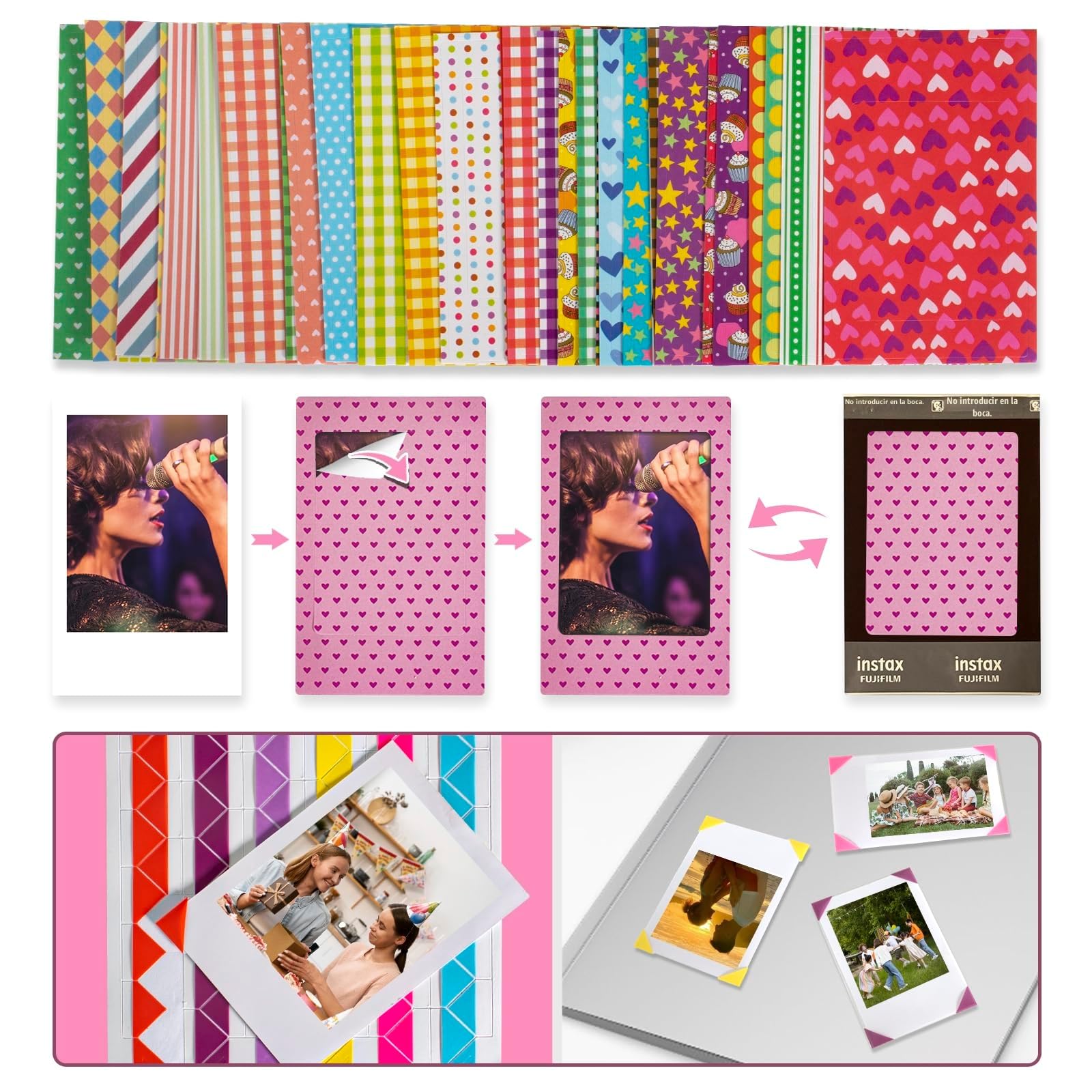Accesorios compatibles con la Cámara Fujifilm Instax Mini 12, incluidos Funda Mini 12, álbumes, Filtros, Marcos y Pegatinas (Lila púrpura)