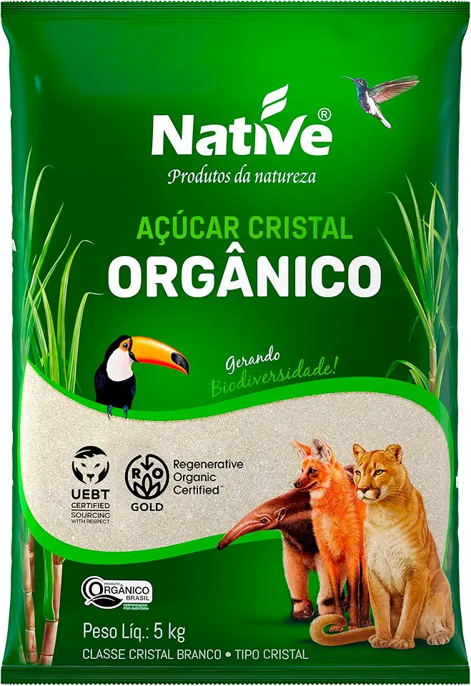 Açúcar Cristal Orgânico, Native 5 kg