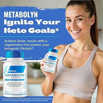 Metabolyn Capsules, Official Metabolyn Supplement Pills - Maximum Strength, All Natural Keto Capsule to Sustain Active Lifestyle & Fitness Goals, Overall Health Meta Bolyn Reviews (60 Capsules)