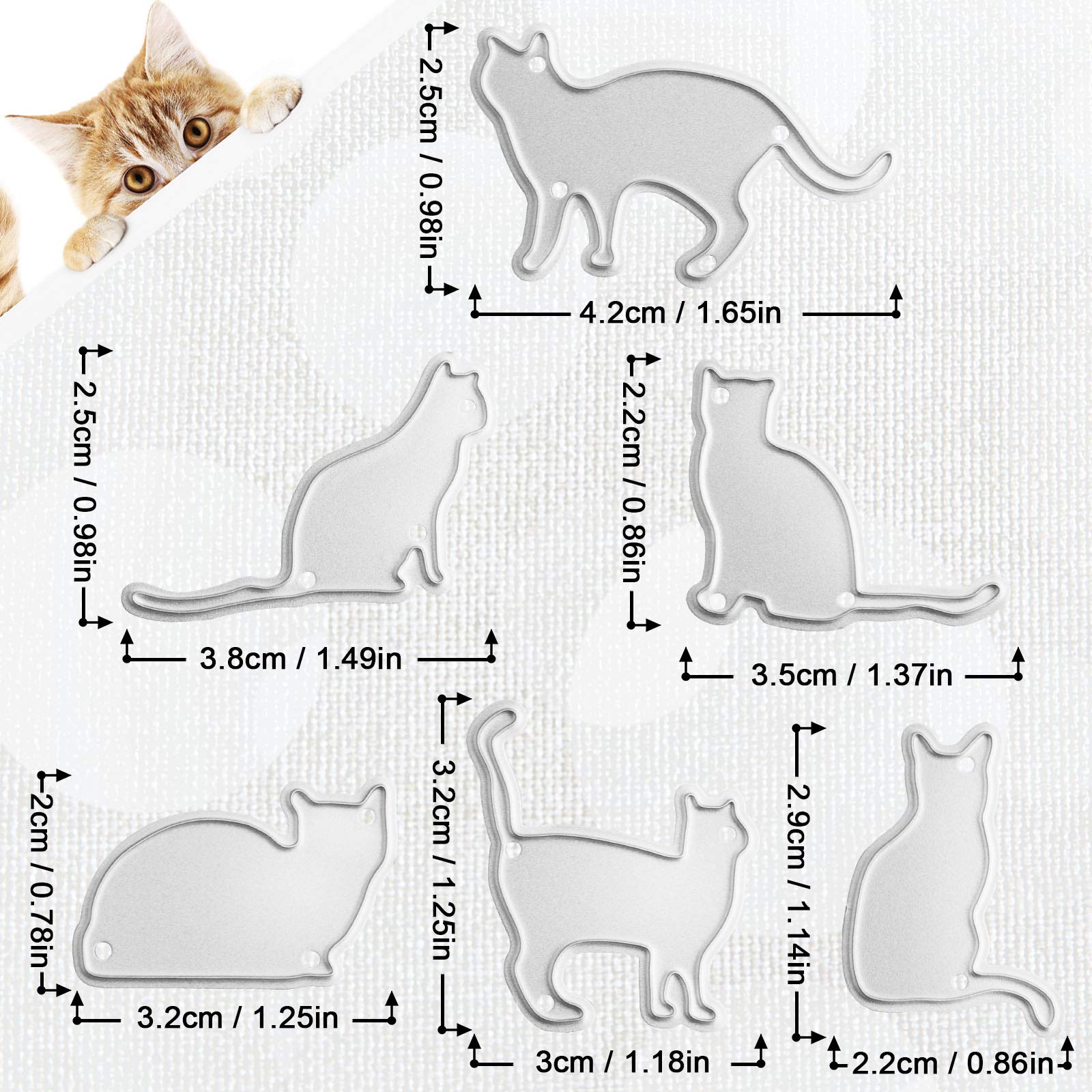 Matrice De Découpe En Métal Forme Chat - Pochoir Pour Scrapbooking, Cartes Et Loisirs Créatifs