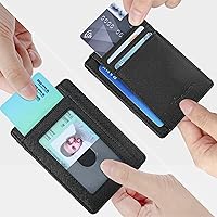 Vista 167 de Travelambo Billetera delgada con bolsillo delantero y clip para el dinero con bloqueo de identificación por radiofrecuencia, talla única