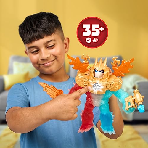 Miniatura 5 de Heroes of Goo Jit Zu Goo-Tron Supreme combina el poder de Blazagon, Pantaro y Thrash en 1 Ultimate Hero, con 3 rellenos diferentes de Goo, más de 35