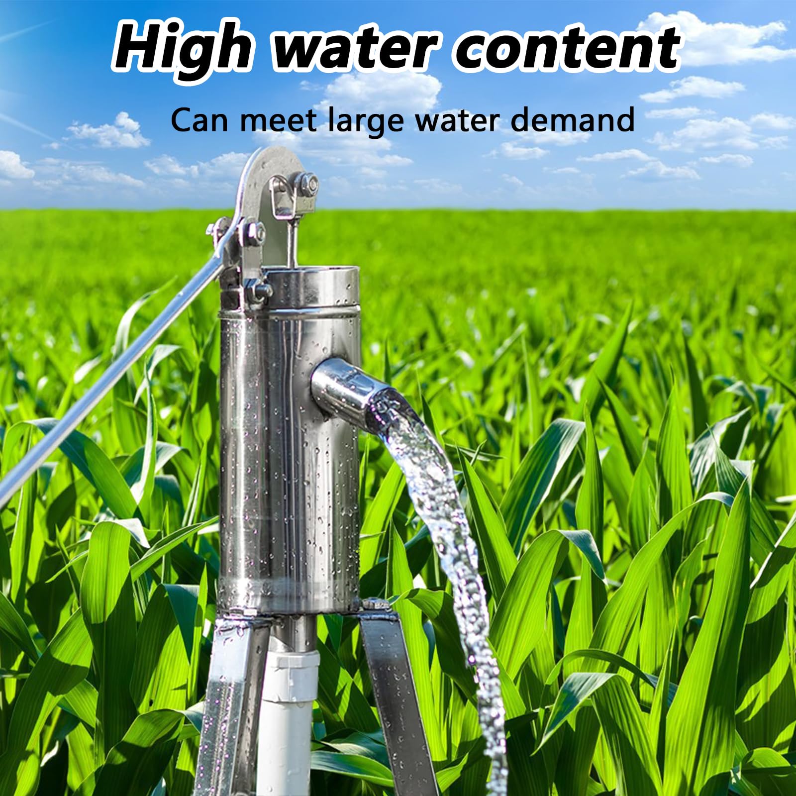 Bomba De Agua Manual, De Acero Inoxidable Juego Completo De Bomba De Pozo Manual Para Jardín Ahorro De Energía Para Barriles De Lluvia Patios Y Uso Agrícola