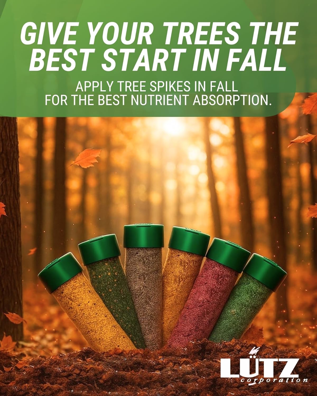 Perfect Tree Fertilizer Spikes, Plant Food Spikes for Tree & Shrubs - Easy Application, Treats Common Deficiencies - Nitrogen, Phosphate, Potash, Sulfur, Iron, Manganese - Pack of 40