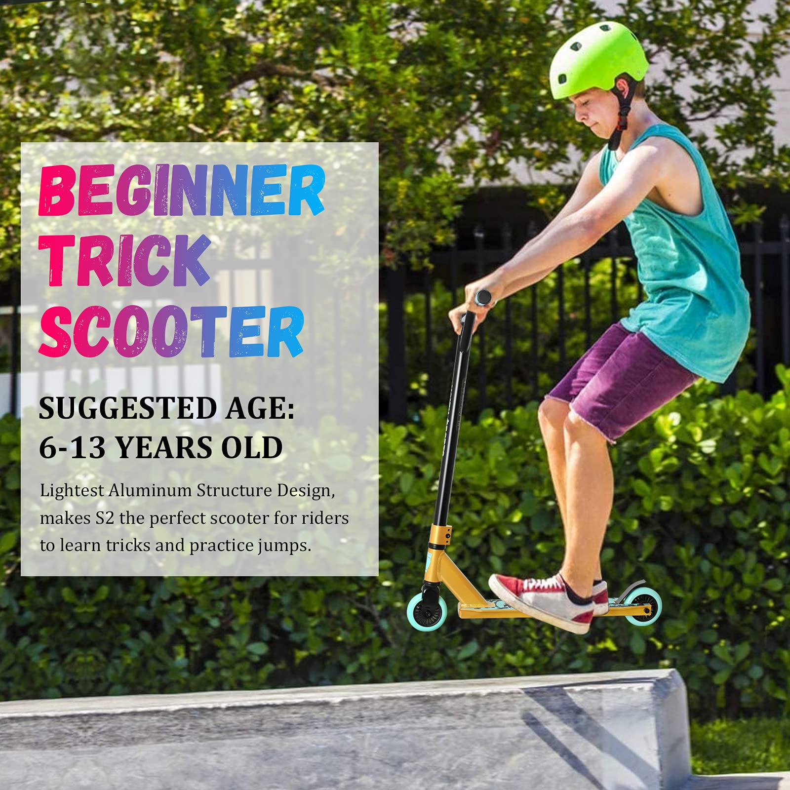 VOKUL Pro Scooter, Entry Level Trick Stunt Scooters for Kids Ages 6