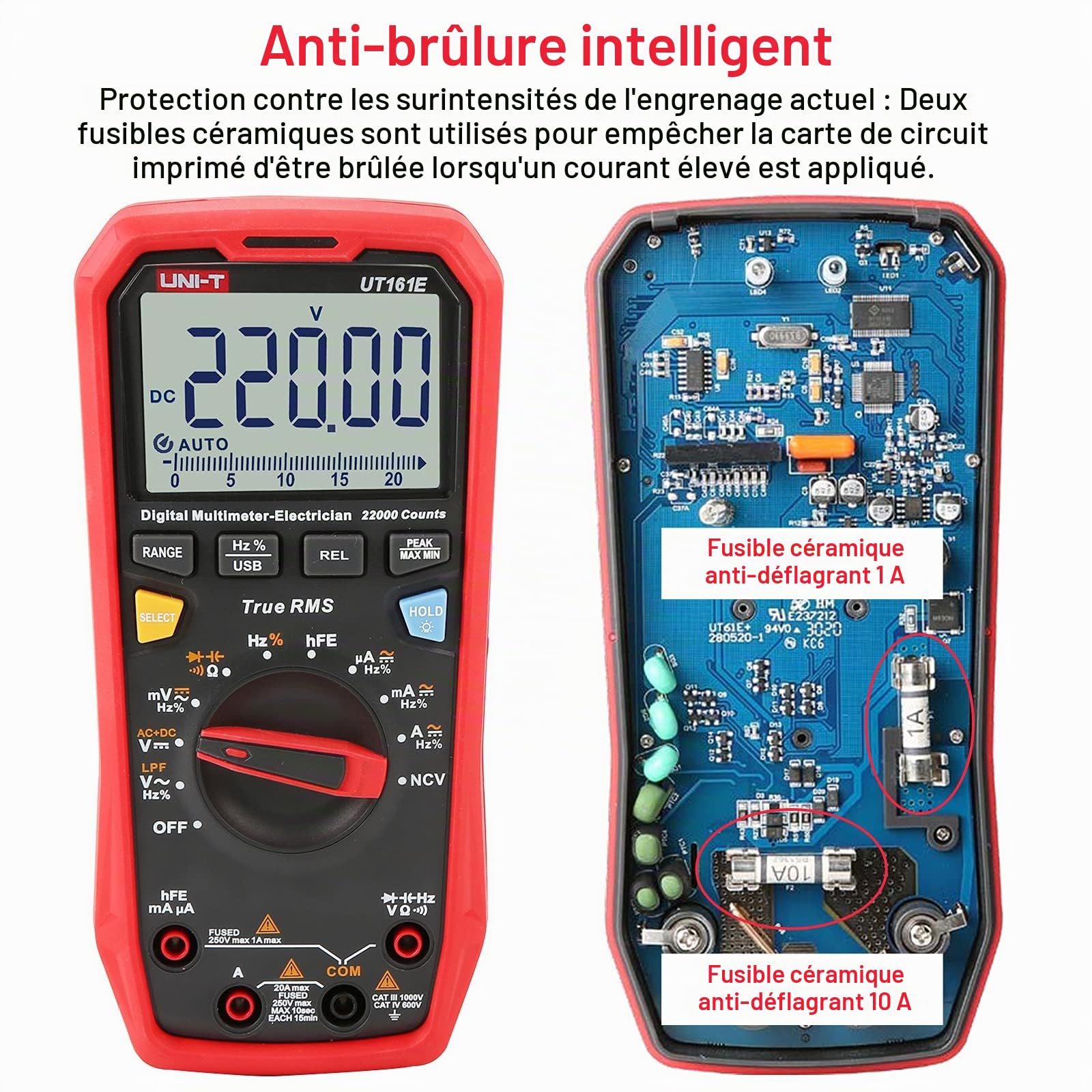 UNI-T UT161E Digital Multimeter True RMS AC/DC Voltage Current Resistance Capacitance Tester