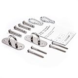 Resistance Band Wall Anchors&comma; Workout Wall Mount Anchors&comma; Band Wall Mounts&comma; Pair of 2 Space Saving Wall-Mounted Anchors for Home and Gym Workouts&comma; for Strength Training and Physical Therapy