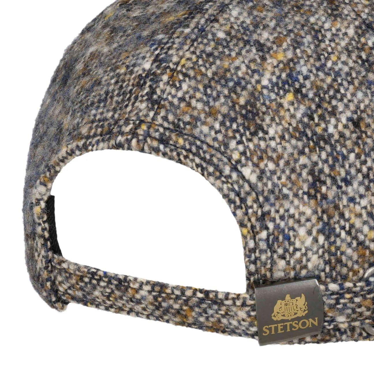 Stetson Classic Donegal Tweed Cap Flache Form Wollcap mit Schirm Größenverstellbar Schurwolle Unisex Herbst Winter