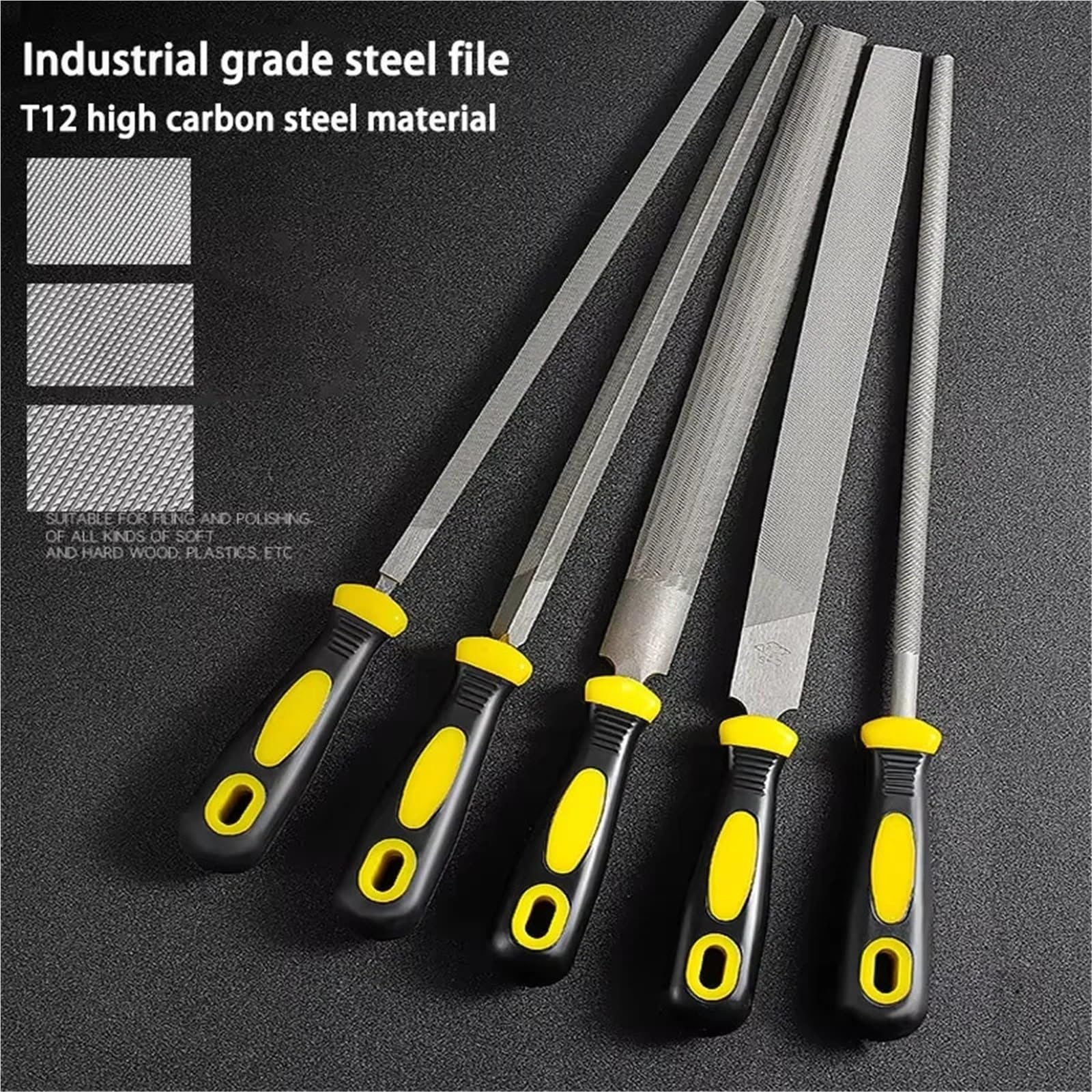 Metallfeile Feilenset aus Hartstahl, 5 Formen