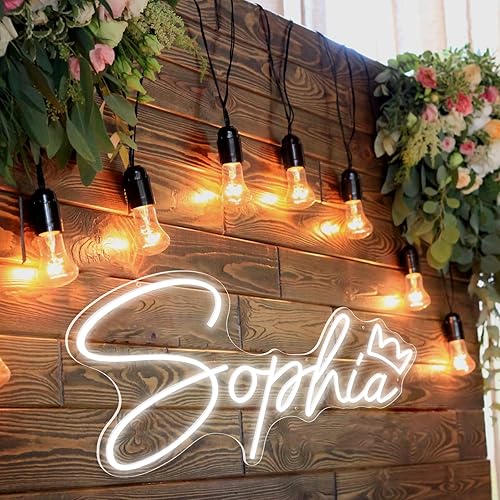 Miniatura 4 de Letreros de neón para decoración de pared, luz LED personalizada con nombre para pared, habitación, decoración de cumpleaños, boda, fiesta feliz,