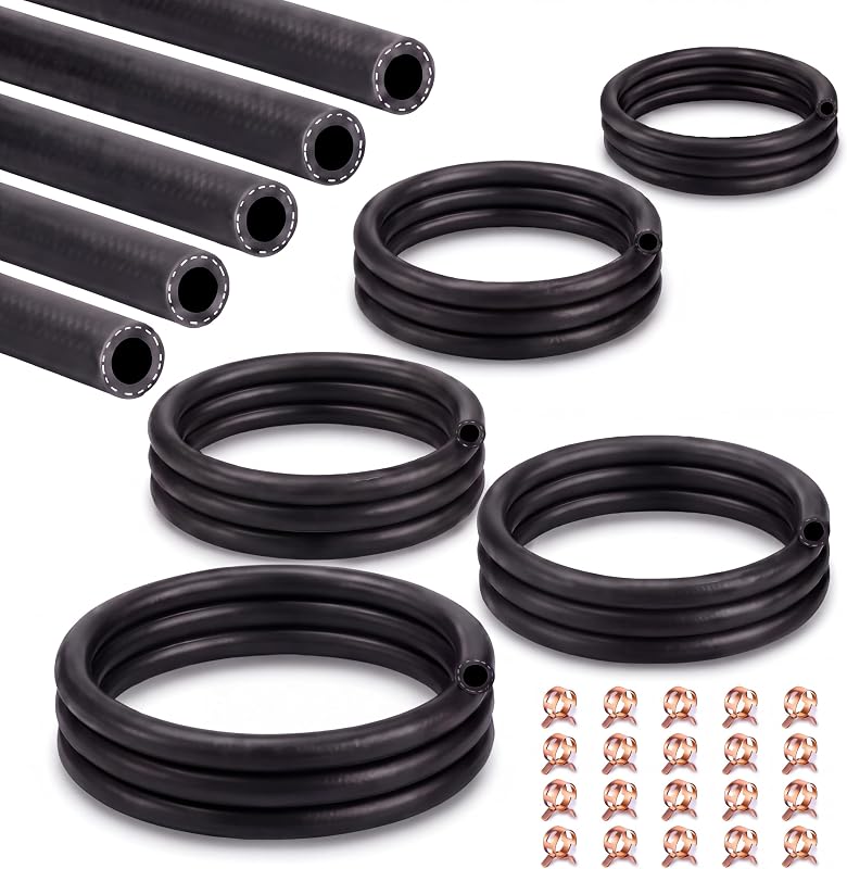 Kit de Mangueiras de Combustível Meonum com 5 Medidas e Abraçadeiras – 3 m