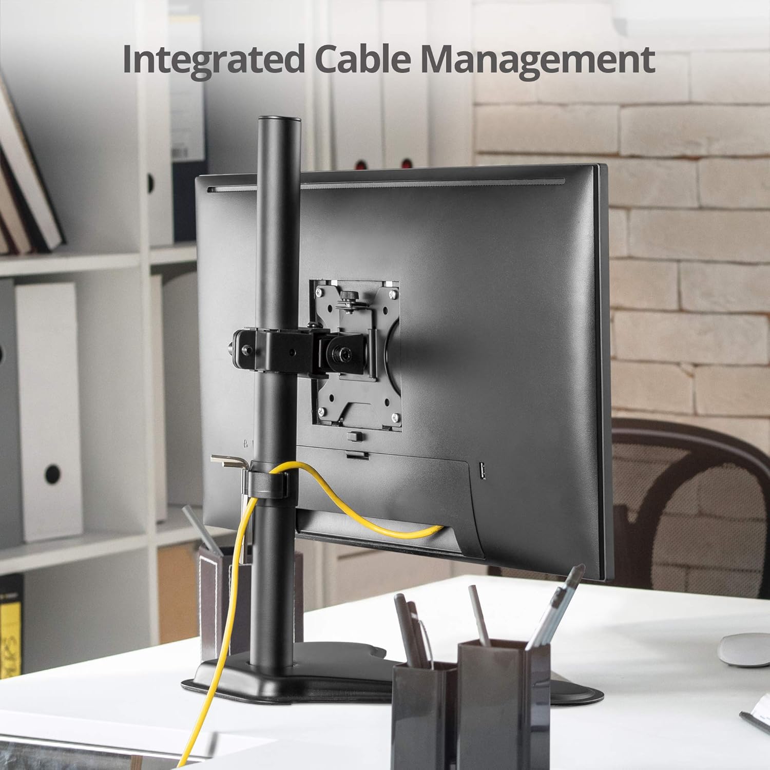 SIIG Height Adjustable Single Monitor Desk Stand for 13" to 32"