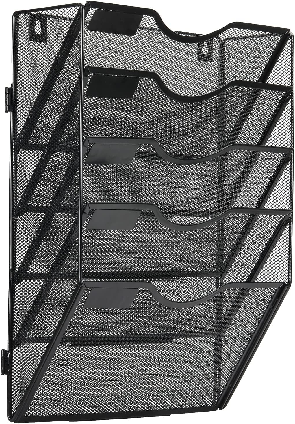 superbpag3-Tier Hanging File Organizer Mesh Mail Wall Mount Document Holder Magazine Rack Mail Organizer, Black