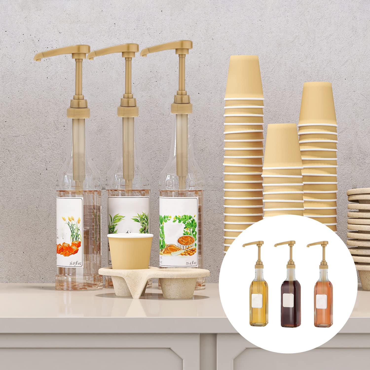 Bouteille Sirop Avec Pompe Lot De 2 Distibuteus De Siop De Cafu00e9 - 2 Distibuteus U00e0 Coffee Bar Bouteille Sirop Avec Pompe Lot De 2 Distibuteus De Siop De Cafu00e9 - 2 Distibuteus U00e0 Coffee Bar