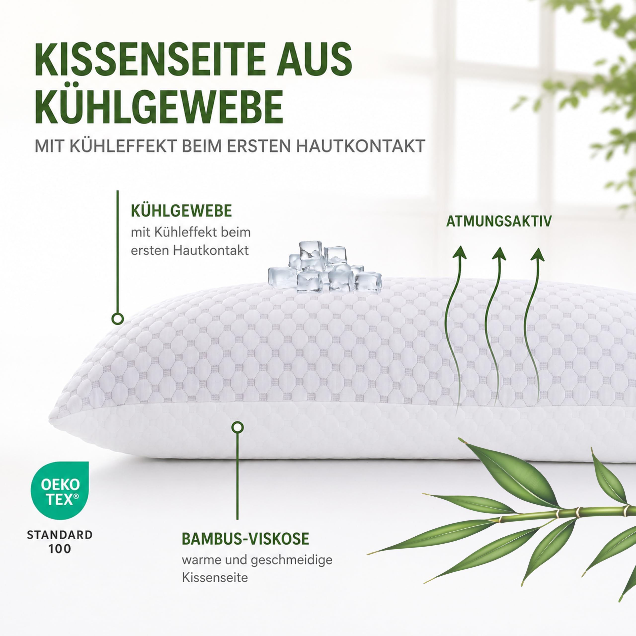 Bundle Set Seitenschläferkissen 40 x 145 cm & höhenverstellbares Memory Foam Nackenkissen – Ergonomisches Schlafkissen-Set für Seiten-, Rücken- & Bauchschläfer