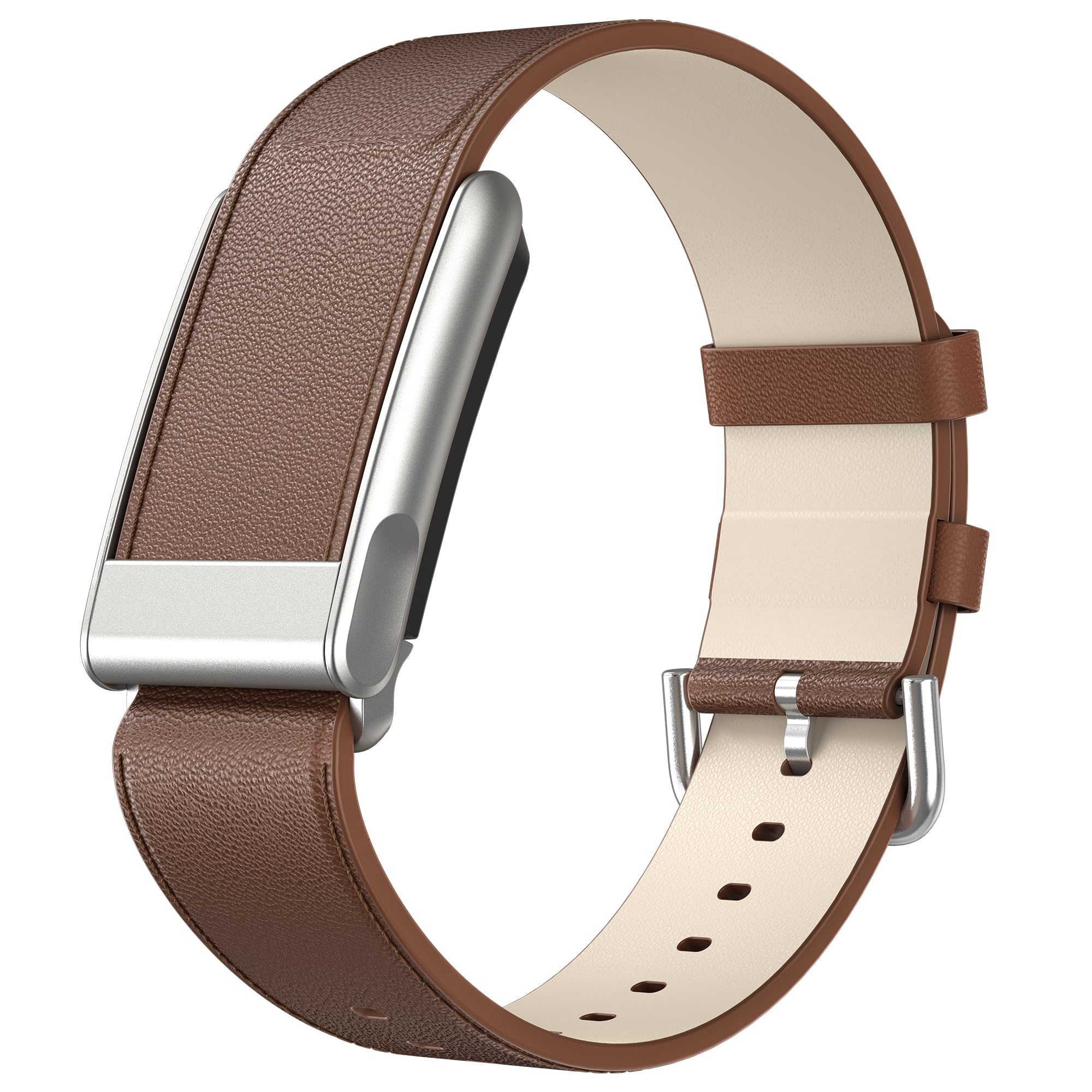 Photo 1 of mimo Leather Band Compatible with Whoop 5.0 (One, Peak, Life), Top Grain Genuine Leather Tear-Resistant Replacement Band for Men & Women, Reinforced Durable Wristband Strap, Not Compatible with Gen 4 (Light Brown, For WHOOP MG Bands-Life/MG)