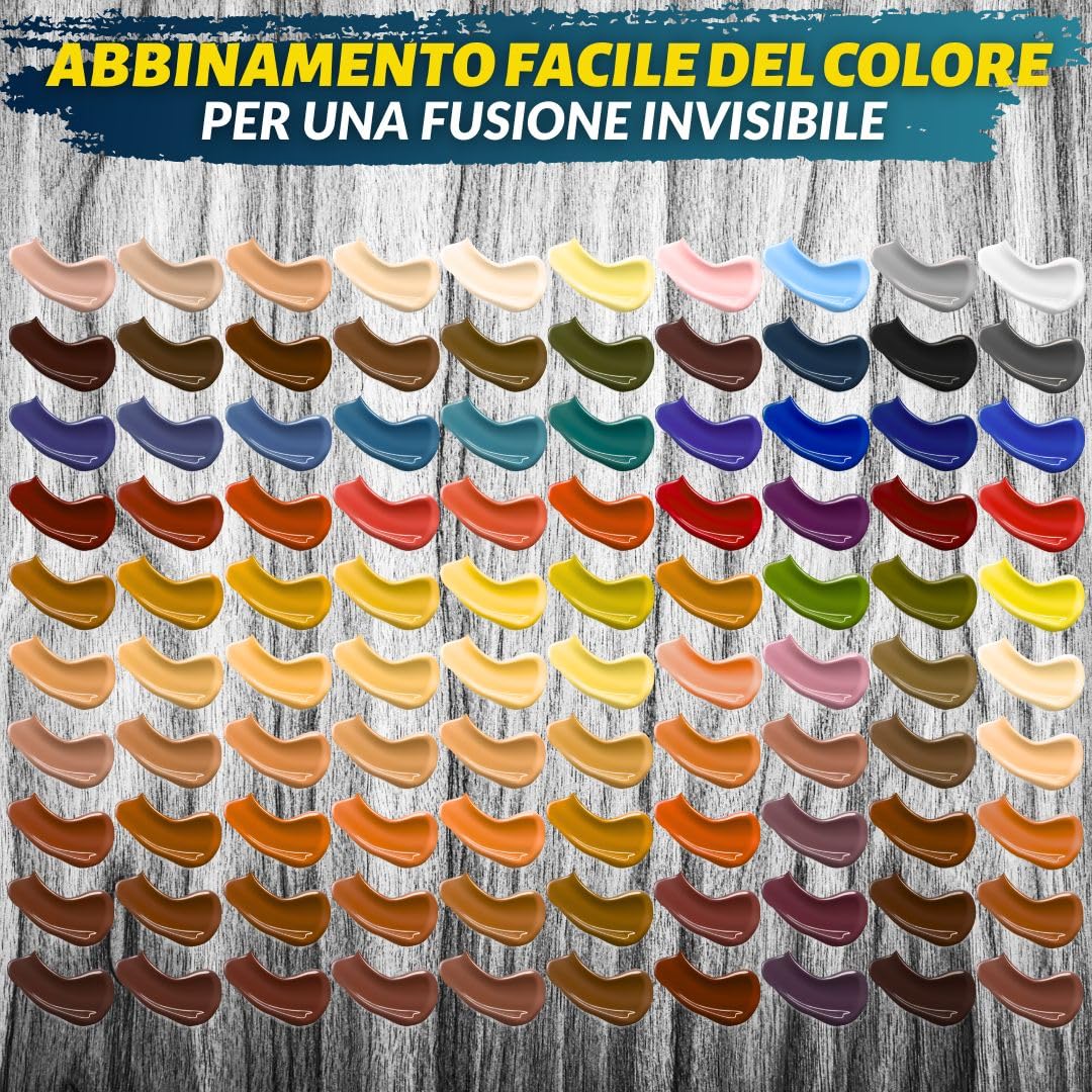 Coconix Kit di Riparazione per Pavimenti e Mobili | Ripara graffi, abrasioni e ammaccature su pavimenti in legno, mobili e superfici laminate | Applicazione facile con stucco modellabile