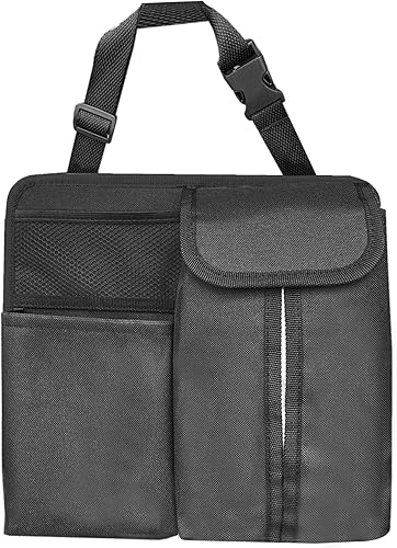 Miniatura 2 de FH Group E-Z Travel Organizador de respaldo de asiento de coche con soporte para pañuelos, para toallitas para bebé, color negro