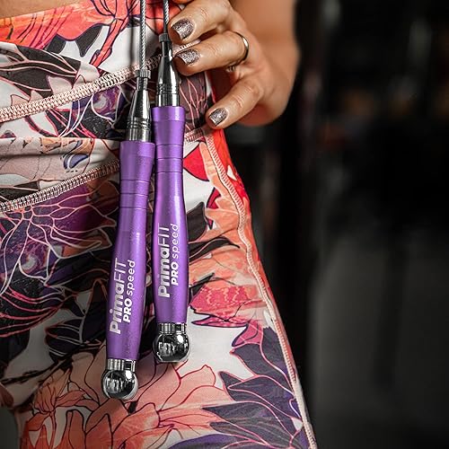 Miniatura 9 de PrimaFIT Jump Rope Pro Speed Skipping Rope Adjustable Adult Jumping Rope Weighted Aluminium Handles for Double Dutch Boxing Workout Crossfit