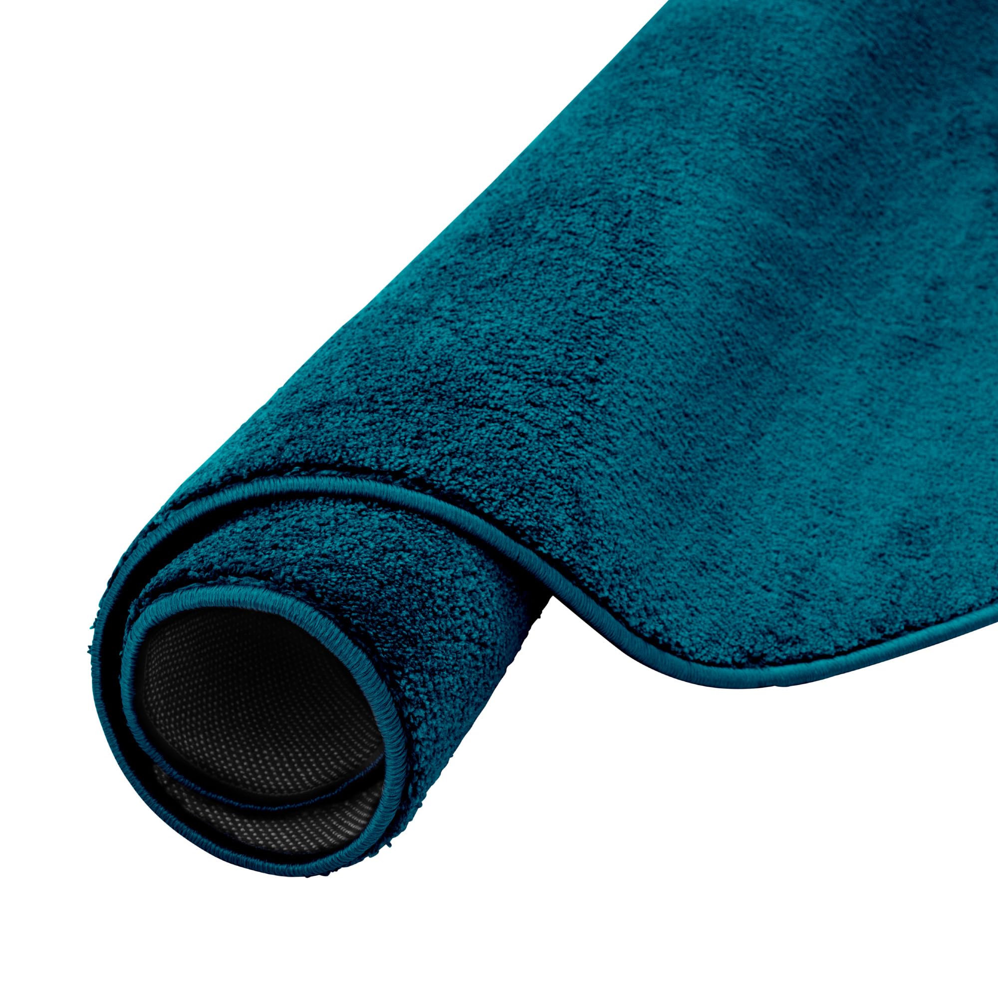 Tapis Shaggy Rond Melia Bleu Pétrole – Ultra Doux et Moelleux pour Salon